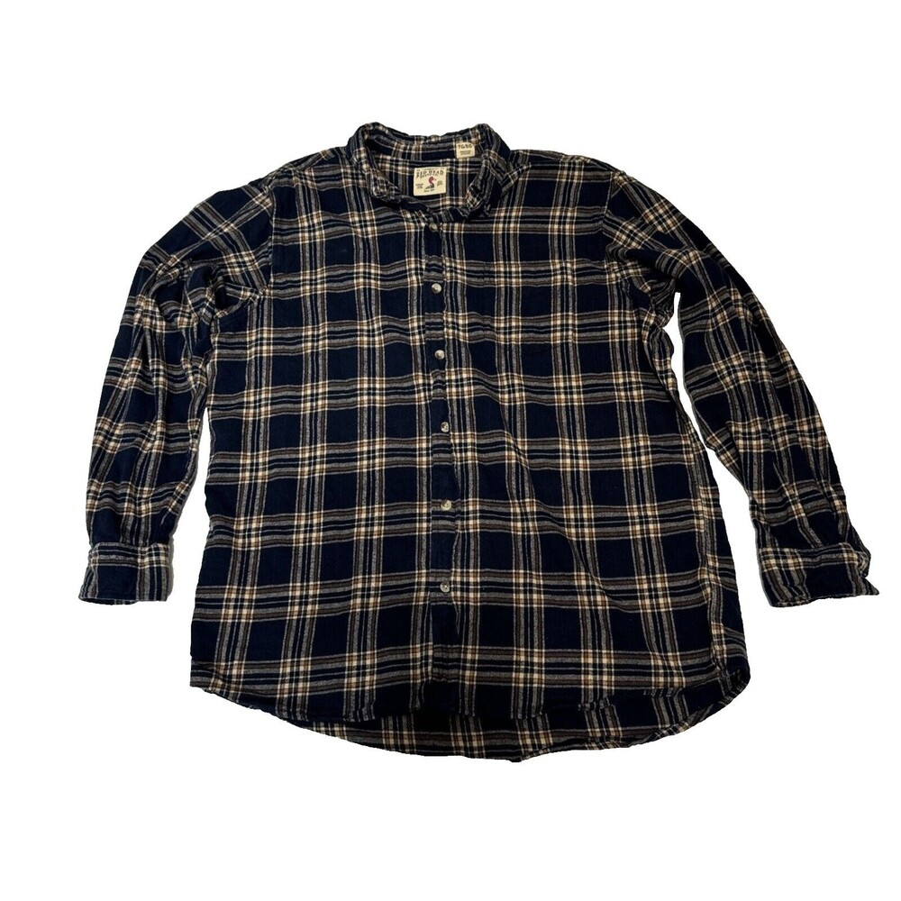 Red Head Brand Co. Blue Plaid Flannel Men's XL Long Sleeve Button Down Up Shirt